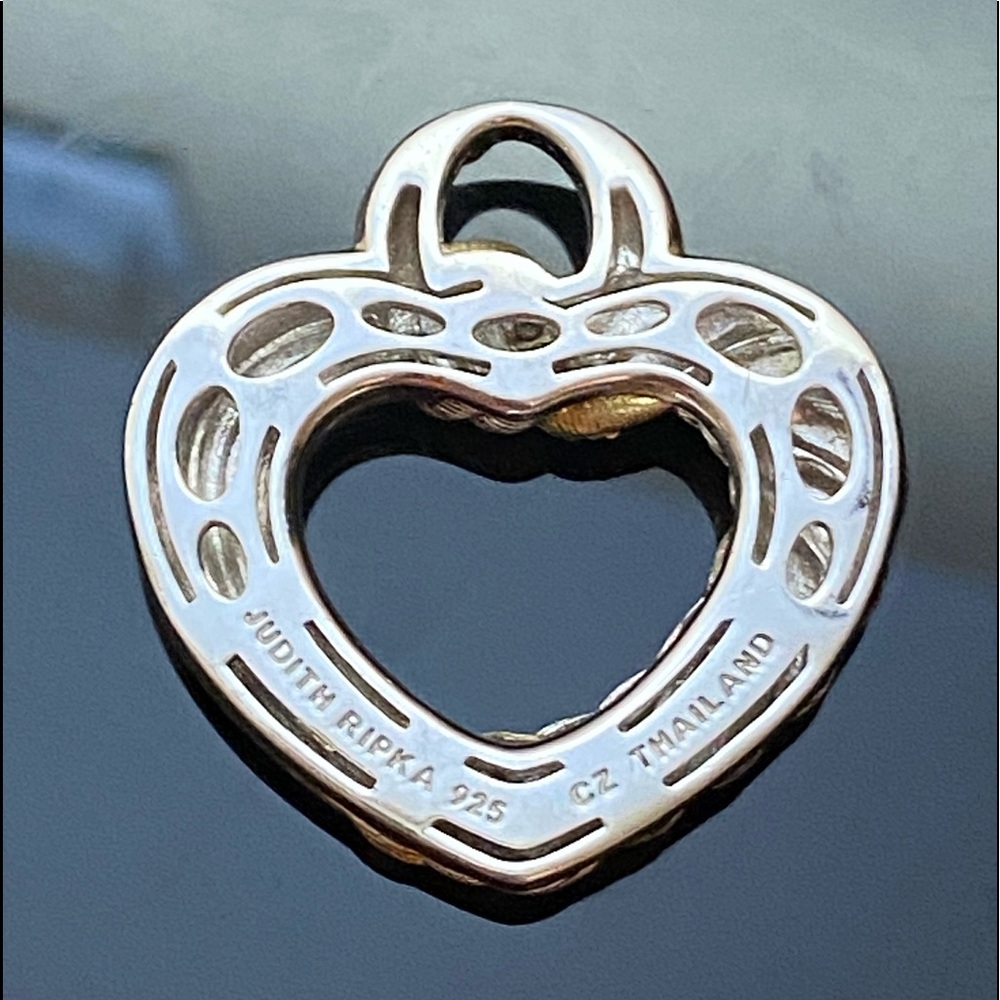 Judith Ripka Clad Heart Pendant - Picture 2 of 3